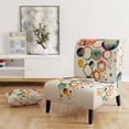 thumbnail image 2 of Designart Chaise d'Appoint Moderne "Geometric Hexagon and Circle V" Jaune - Fauteuil Moderne pour Salon, 2 of 7