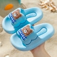 thumbnail image 2 of Wxirdiow Girls' Slippers Toddler Boys Sandals for Kids Slides for Girls Boys Slippers Shower Bathroom Comfort Non-Slip Slippers Summer Beach Shoes Blue Size,11, 2 of 4