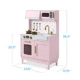 thumbnail image 3 of Best Choice Products Toddler Kitchen Playset, Wooden Kids Toy Kitchen w/ Microwave, Oven, 5pcs & Storage - Blush Pink, 3 of 10