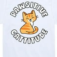 thumbnail image 3 of Pawsitive Cattitude  - Toddler And Youth Short Sleeve Graphic T-Shirt, 3 of 6