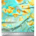 thumbnail image 3 of oneOone Georgette Viscose Fabric Leaves & Flower Panel Decor Fabric Printed BTY 42 Inch Wide, 3 of 3