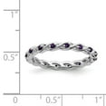 thumbnail image 5 of Sterling Silver Stackable Expressions Amethyst Braided & Twisted Ring Size 9, 5 of 5