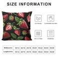 thumbnail image 5 of SHANXI Ripe Berries Food Illustration Black Summer Fruit Pillow Covers Pillowcases Home Decor Bed Couch Sofa Office Living Room Cushion 24x24in, 5 of 5