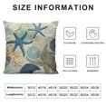 thumbnail image 5 of Nawypu  Coastal Pillow Covers,Ocean Beach Seashell Coral Starfish Throw Pillow Cases in Square Pillowcases for Home Decorative Living Room Sofa Bedroom Outdoor, 5 of 5