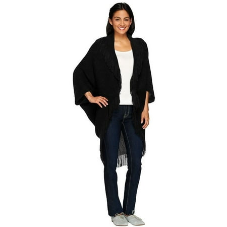 - Layers Lizden Marvelush Waffle Knit Fringed Shrug A267210