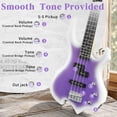 thumbnail image 3 of Ktaxon 44in Electric Bass Guitar with 20W Amp, 4 String Flame Style Bass Guitar Starter Kit, Purple, 3 of 10