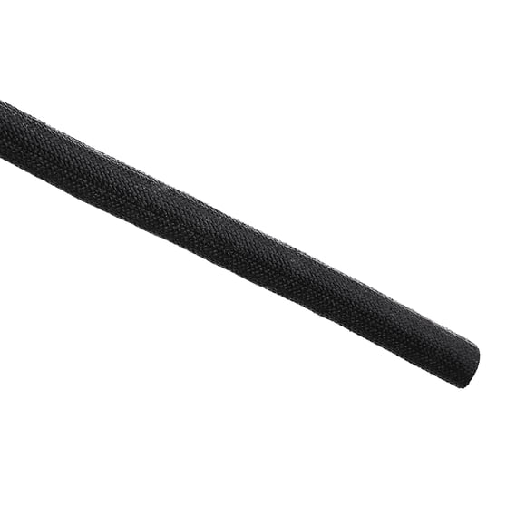 Uxcell 16.4Ft-7mm Alta TEMP Aislante de Manguito de Fibra de Silicona Protectores de Cable Negro