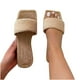 thumbnail image 2 of Zapatilla de felpa para mujer, Color sólido, plana con zapatillas de casa, zapatos, chanclas de interior Wmkox8yii  hj789, 2 of 7