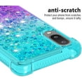 thumbnail image 4 of case for Samsung Galaxy A02 Women Case,Samsung Galaxy M02 Creativity Clear Gradient Quicksand Glitter Flowing Liquid Floating Case Bling Diamond Sparkle Cover for Galaxy A02 JB Bluish Violet, 4 of 14