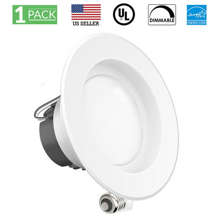 Sunco Lighting 11W 4-inch ENERGY STAR UL-listed Dimmable LED Recessed Lighting Fixture Retrofit Downlight-4000K Cool White LED Ceiling Light --650LM, Title 24, ROHS, 5 Year
