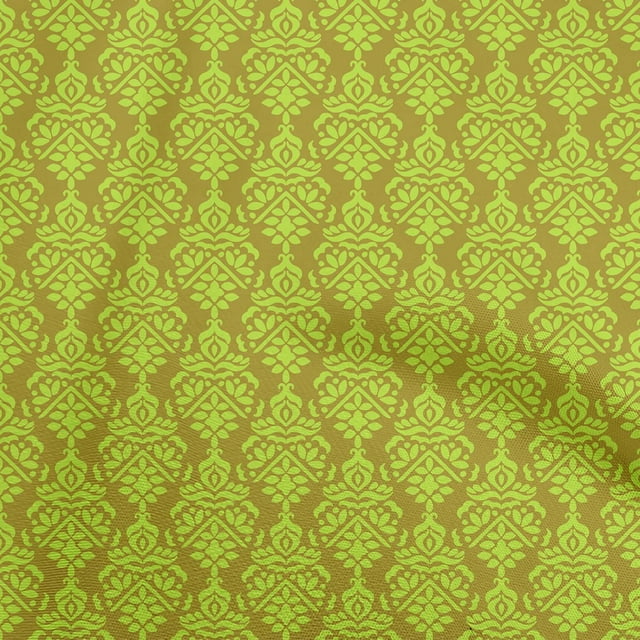 oneOone Viscose Jersey Dark Mustard Fabric Damask Sewing Craft Projects Fabric Prints By Yard 60 Inch Wide