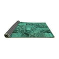 thumbnail image 2 of Ahgly Company Indoor Round Abstract Turquoise Blue Contemporary Area Rugs, 6' Round, 2 of 4