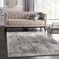 thumbnail image 2 of Nourison Rustic Textures Contemporary Abstract Indoor Area Rug Blue/Ivory 3'11" x 5'11", 2 of 8