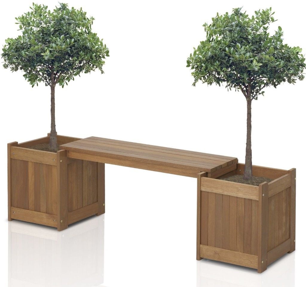 Ghp 17 6 X71 7 X11 4 Brown Wood Two Sided Planter Box With Handy