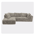 thumbnail image 6 of Resenkos Modern L-Shaped Sectional Sofa with Chaise, Cloud Couch Design Featuring Deep Comfortable Seating, Light Grey, 6 of 10