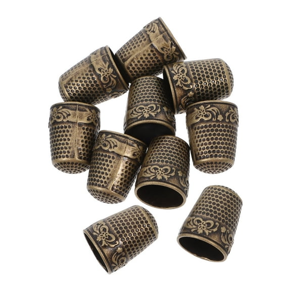 Raindrops 10Pcs Gold Iron Thimble Protector for Quilting and Embroidery
