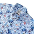 thumbnail image 2 of YIUME Men's Hawaiian Shirt A Sea Turtle's Odyssey Print Cotton Button-down Short Sleeve Aloha Shirt, 2 of 8
