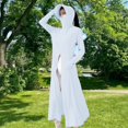 thumbnail image 6 of QHFBli Sun Protection Clothing Women Long Sleeve UPF 66+ Swimsuit Cover Up Lightweight Full Zip UV Dresses for Women, 6 of 9