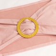 thumbnail image 2 of Efavormart 5 Pack Dusty Rose Spandex Chair Sashes with Gold Rhinestone Buckles, Elegant Stretch Chair Bands and Slide On Brooch Set - 5"x14", 2 of 11