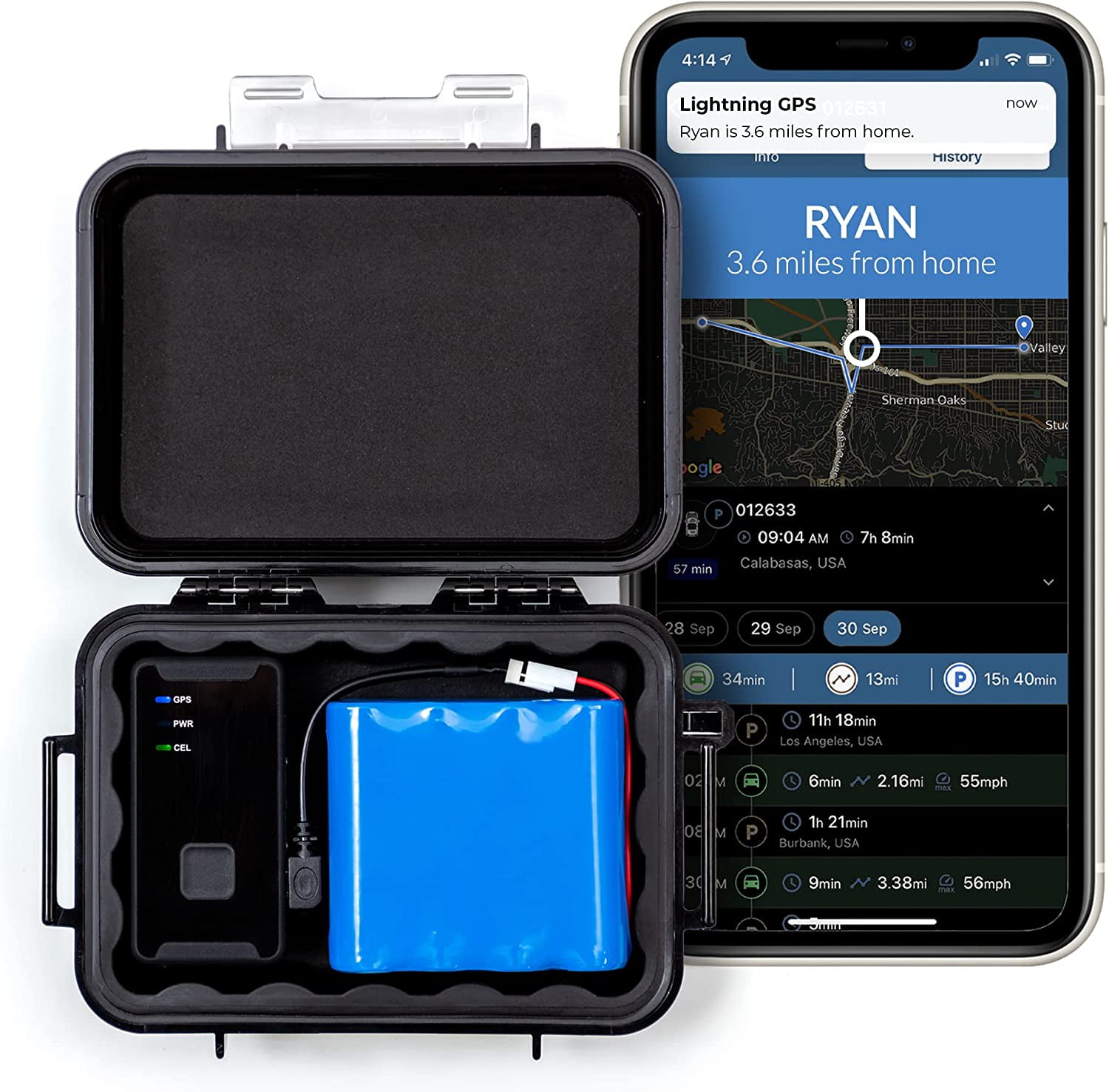 Lightning GPS AllinOne 4G Cellular LTE GPS Tracker (140Day