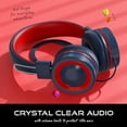 thumbnail image 4 of MYZI Auriculares para niños con cable, plegables para colocar sobre las orejas para niños con micrófono, con cable sin enredos, 85 dB, volumen seguro, para iPad, escuela y avión, color azul marino, 4 of 5
