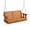 Brown, variant on 5 FT Outdoor Wooden Porch Swing Chair Bench, Heavy Duty 880 LBS Suspended Patio Recliner w/ Hanging Metal Chains, Solid Hardwood Desktop Frame Hanging Seat Setup for Garden Courtyard Outside