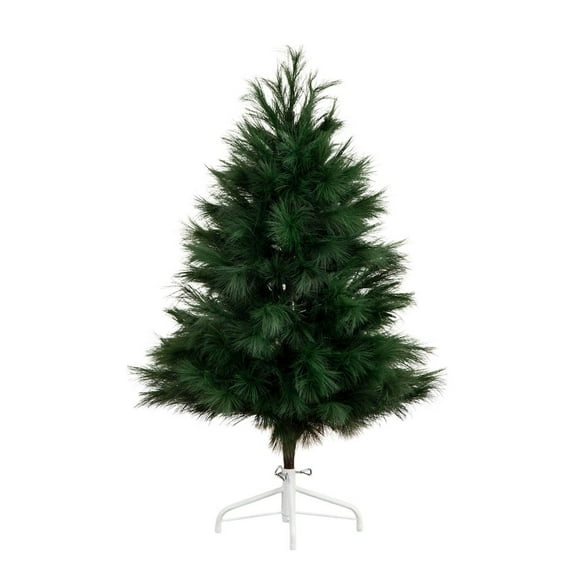 Nearly Natural 4ft. Artificial Green Pampas Grass Christmas Tree