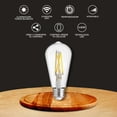 thumbnail image 3 of Foco Vintage LED Inteligente ST64 WiFi 5.5 W, Luz Blanca Dinámica, Base E27, Atenuable, Compatible con App móvil y Asistentes de voz Tecnolite, 3 of 5