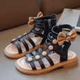 thumbnail image 4 of Tosmy Girls Sandals Children Shoes High Top Flat Sandals Roman Sandals Big Children Summer Sandals For 4.5-5 Years, 4 of 5