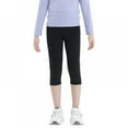 thumbnail image 3 of GYRATEDREAM Girls' Active Leggings - 2 Pack Below Knee Length Performance Yoga Pants with Pocket (Little Girl/Big Girl) 4-13 Years, 3 of 15