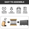thumbnail image 3 of Aukfa 6-Drawer Tall Metal Dresser, Steel Storage Chest with Quiet-Glide Drawers, Scratch-Resistant Bedroom Cabinet, 3 of 8