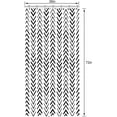 thumbnail image 2 of Boho Black White Stall Small Half Size Shower Curtain 36x72 Inch Geometric Chevron Herringbone Striped RV Single Narrow Tiny Walkin Dorm Decor Fabric Bathroom Set Polyester Waterproof, 2 of 6