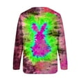 thumbnail image 5 of Fashion Women Easter Printed Round Neck Long Sleeve T-Shirt Printing Sweatshirt Blouse Tops, 5 of 5