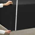thumbnail image 2 of Empyrean Bedding 3 Piece Sheet Set - Premium 18” - 21” Extra Deep Pocket Fitted Sheet with 2 Pillowcases – Twin XL, Black, 2 of 5