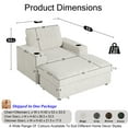 thumbnail image 2 of 42"Oversized Chaise Lounge Chair with Faux Rabbit Fur, Hidden Storage & Recliner Cup Holder,Prefect For Apartmen,Office,Livingroom, 2 of 10