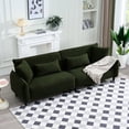 thumbnail image 2 of 97" Reception Room Living With Foam Padding, 3 - Velvet, Comfortable Velvet , 97 Inch Cozy Seating And Wood Construction, 2 of 6