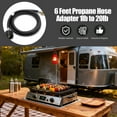 thumbnail image 5 of Anxingo 6 Feet Propane Hose Adapter 1lb to 20lb，Propane Adapter 20lb to 1lb Converter, Propane Tank Adapter Hose for RVs, Campers, Griddle，Grills, BBQs, and Buddy Heaters, 5 of 7