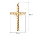 thumbnail image 3 of Hermah Mens Womens Cross Pendant Necklace Gold Silver Box Chain, 3 of 5
