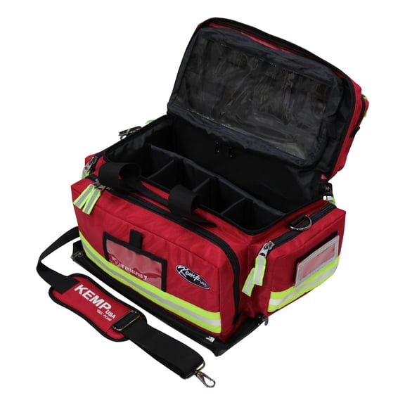 Kemp USA 17.5" Red, Black, and Yellow Kemp USA  High-Quality Premium Large Professional Trauma Bag