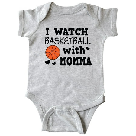 

Inktastic I Watch Basketball with Momma Gift Baby Boy Bodysuit