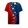 thumbnail image 5 of womens t shirts Women's Casual Independence Day Printed Short Sleeve V-Neck Top graphic tees for women, 5 of 5