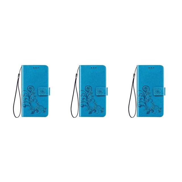 Sidaley Funda para teléfono Flip Wallet Phone Case Leather Mobile Holder Reemplazo para Redmi 4X, Azul Type1 NO1