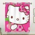 thumbnail image 3 of Hello Kitty Blackout Curtains for Boys Girls Home Decor, Cartoon Fun Insulation Curtains, Bedroom Living Room Blackout Curtains 140x160cm, 3 of 5