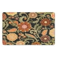 thumbnail image 1 of Green Floral Washable Carpet 20x32 Inch - Non-Slip Modern Rug Ideal for Entryways, Bedrooms, Bathrooms, Laundry Rooms - Small Distressed Accent Area Rug, 1 of 5