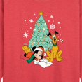 thumbnail image 2 of Disney - Mickey And Pluto Xmas Tree - Women's Lightweight French Terry Pullover, 2 of 5