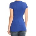 thumbnail image 2 of Womens Blue Short Sleeve V Neck Top Size: XS, 2 of 2