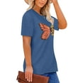 thumbnail image 3 of XCHQRTI Butterfly Graphic Plus T-Shirts Women Graphic Casual Shirt Summer Short Sleeve Tee, 3 of 8