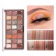 thumbnail image 1 of Paleta de sombras de ojos metálicas con brillo mate, colores naturales mezclables de larga duración, maquillaje, sombras de ojos, cosméticos, 1 of 7