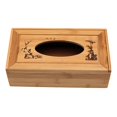 thumbnail image 2 of Caja de pañuelos de bambú, caja dispensadora de pañuelos faciales con de bambú para , encimera, dispensador, decoración, pañuelos perfecl Sostenedor del tejido, 2 of 8