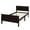 Espresso, variant on imerelez Wood Platform Bed Twin Bed Frame Mattress Foundation Sleigh Bed with Headboard/Footboard/Wood Slat Support